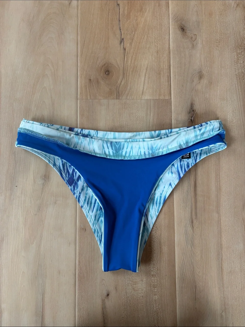 Jolyn Clothing Light Blue Patterned Bikini Bottom